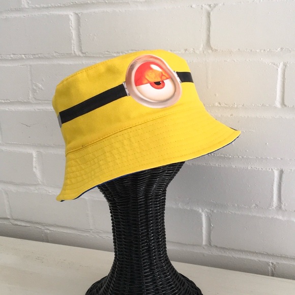 Dreamworks Despicable Me 4 Minion Yellow Bucket Hat - Picture 1 of 8
